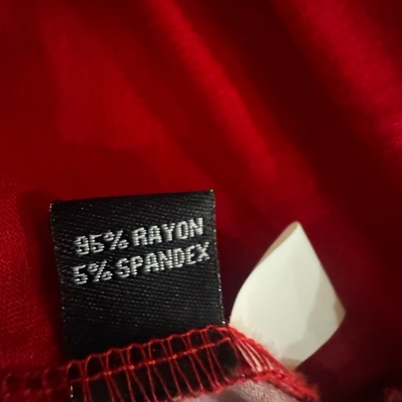 Lynn Ritchie Silver/Red and Black striped/Long Sleeve Tee/layered front/ Large - Picture 8 of 9